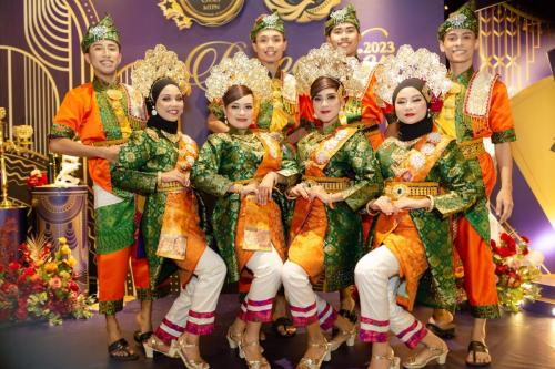 a group of Dancers with their traditional costume.
