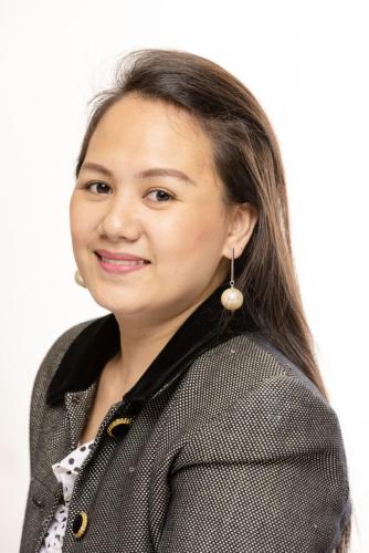 Julie with her corporate dress.