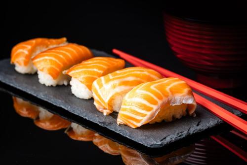 Nigiri Sushi with Norwegian Salmon.